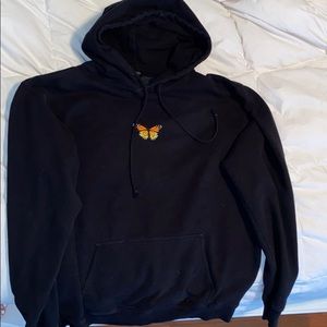 Black butterfly hoodie